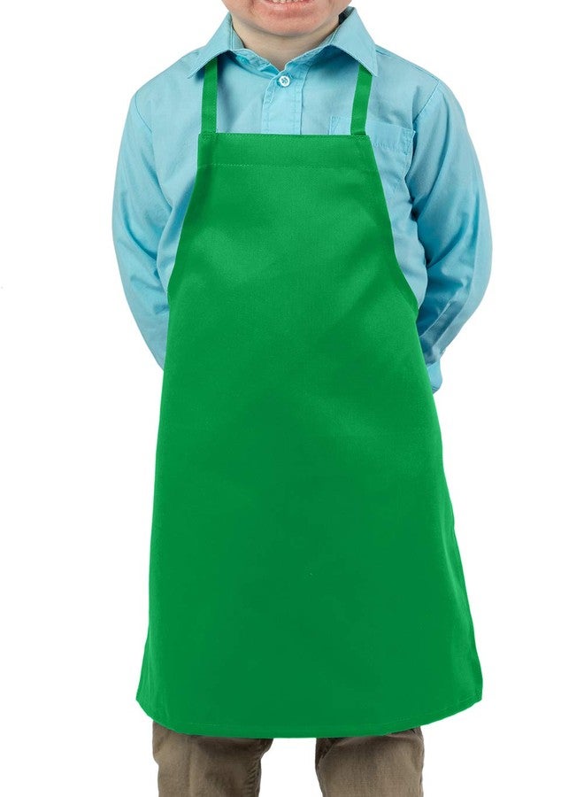 KNG Kids Cooking Apron for Girls and Boys – Small, Kelly Green - Image 1