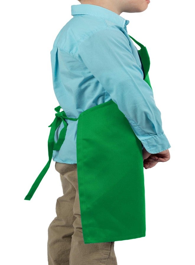 KNG Kids Cooking Apron for Girls and Boys – Small, Kelly Green - Image 3