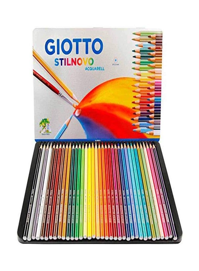 GIOTTO Stilnovo Acquarell Watercolour Colouring Pencils, 36 Assorted Colours, Ideal for Children, Parties and Schools - Image 1