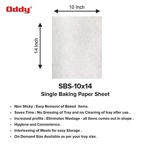 Oddy Single Baking Paper Sheets 10 X 14 inch | Pack of 250 Single Use Baking Sheets | SBS-10X14 - Image 2