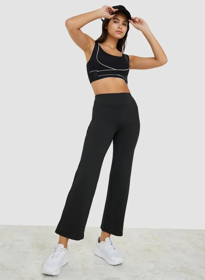 Styli Active Broad Waistband Straight Leg Pants