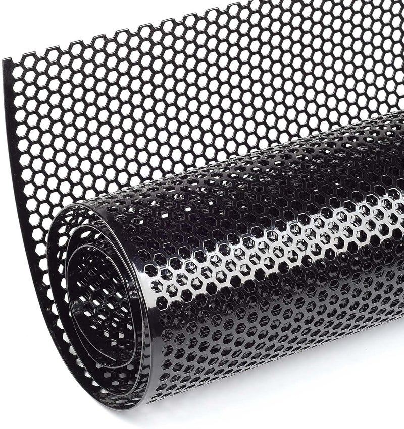 AggAuto 40"x13" Car Grill Mesh - Black Aluminum Alloy Rhombic Hole Bumper Grille Insert, Universal Fit - Image 1