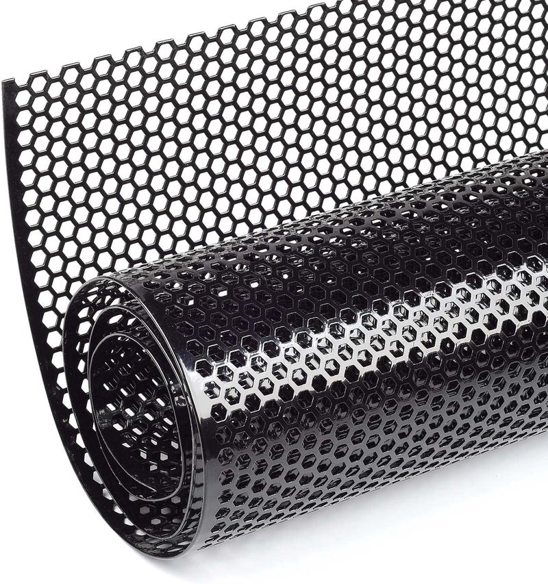 AggAuto 40"x13" Car Grill Mesh - Black Aluminum Alloy Rhombic Hole Bumper Grille Insert, Universal Fit - Image 2