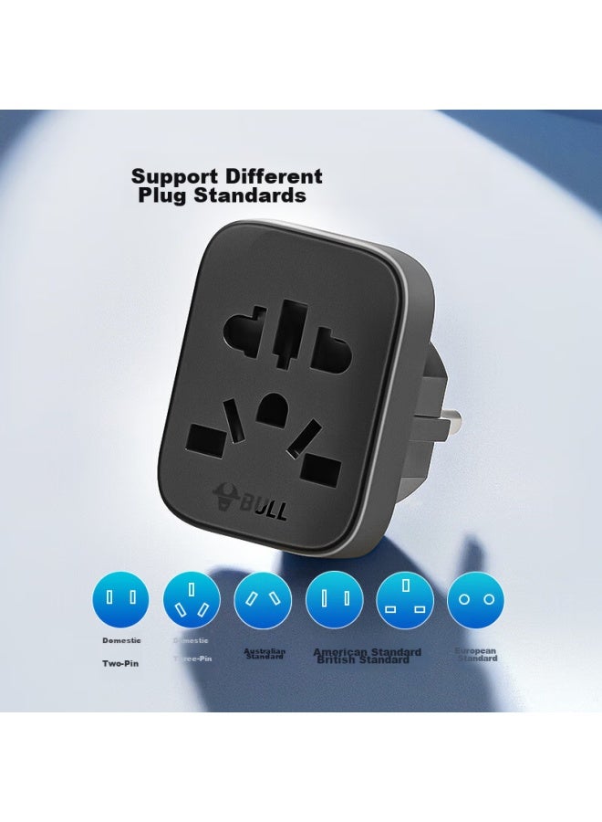 Bull European Standard Travel Socket/adapter/power Converter Plug, Suitable For Germany, Spain, France, South Korea, Netherlands, Etc., Gn-l12 Without Switch - Image 2