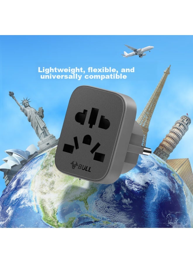 Bull European Standard Travel Socket/adapter/power Converter Plug, Suitable For Germany, Spain, France, South Korea, Netherlands, Etc., Gn-l12 Without Switch - Image 3