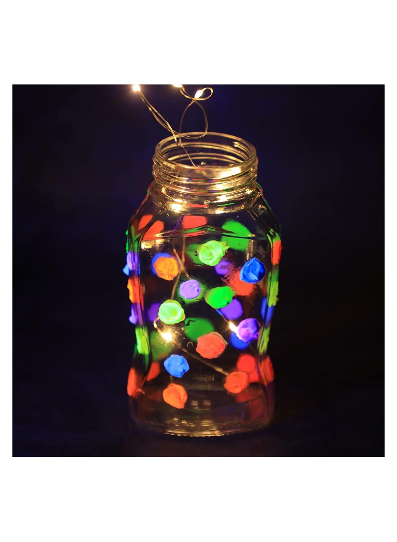 Captaintech Acrylic Paint Set for Art Painting Decorate 6 Neon and  Glow in the Dark Paint Colors 2-in-1 2 Ounce/59ml Acrylic Luminous Paint Supplies for Wood, Fabric, Crafts, Canvas, Leather&Stone - Image 5