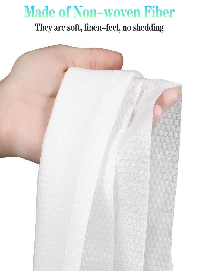 Molain 100Pcs Disposable Bath Hair Towels, 100% Cotton Absorbent Large Luxury Tissues, 27.5" x 12" Salon Spa Towels for Massage Yoga Camping Trips (White) - Image 3