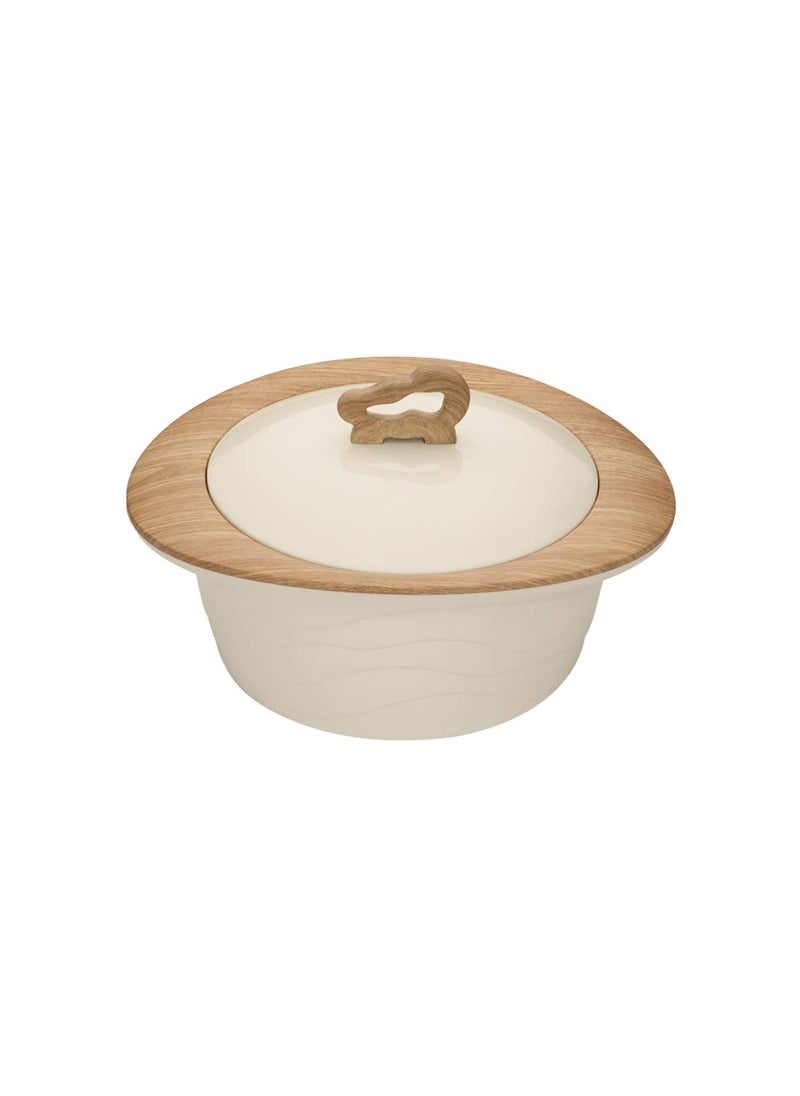 Trueware TRUEWARE Zinna Fusion Casserole 1500 Inner Steel Casserole 1500 mlBrown PU Insulated BPA free Odour Proof Food Grade Easy to Carry Easy to Store Ideal For Chapatti Roti Curd Maker Kitchen Storage Kitchen accesseroies Thermoware Hot Pot  - Image 1