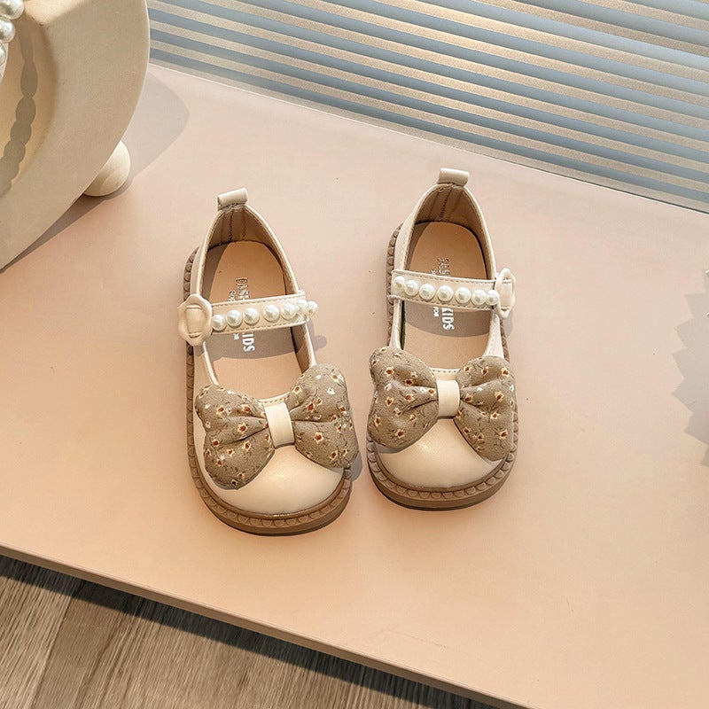 Girls'' Leather Shoes Spring and Autumn 2026 New Style Girls'' Princess Shoes Baby Soft-Soled Shoes Children''s Single Shoes - Image 1