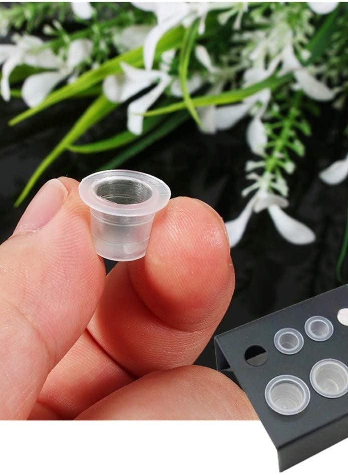 ORiTi 100-Piece Tattoo Ink Cups, Medium Sizes Caps Disposable 13mm - Image 5