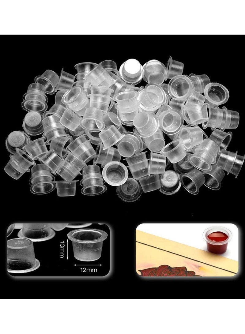 ORiTi 100-Piece Tattoo Ink Cups, Medium Sizes Caps Disposable 13mm - Image 3