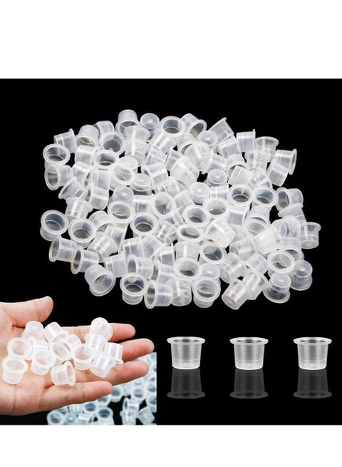 100-Piece Tattoo Ink Cups, Medium Sizes Caps Disposable 13mm