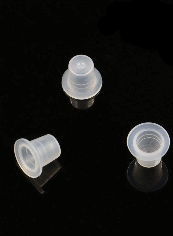 ORiTi 100-Piece Tattoo Ink Cups, Medium Sizes Caps Disposable 13mm  - Image 4