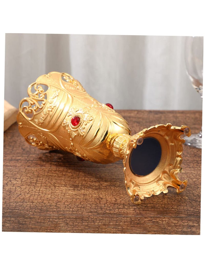 Excefore Decorative vase Vintage Flower Holder Retro Flower Holder Metal jug vase Artistic Flower vase Flower Arranging vase European vase Centerpiece vase Antique Wedding Office Alloy - Image 5