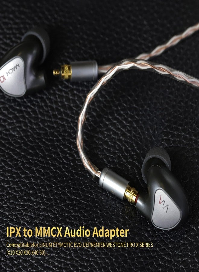 OKCSC IPX T2 Male to MMCX Female Earphone Connecter Adapter for ETYMOTIC/EVO UE/Premier/WESTONE/PRO X/Series (X10 X20 X40) Earbuds 1 Pair Gold - Image 5
