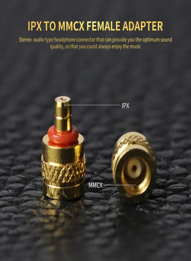 OKCSC IPX T2 Male to MMCX Female Earphone Connecter Adapter for ETYMOTIC/EVO UE/Premier/WESTONE/PRO X/Series (X10 X20 X40) Earbuds 1 Pair Gold - Image 3