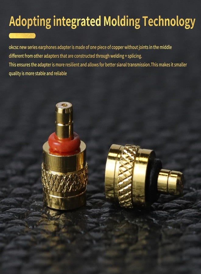 OKCSC IPX T2 Male to MMCX Female Earphone Connecter Adapter for ETYMOTIC/EVO UE/Premier/WESTONE/PRO X/Series (X10 X20 X40) Earbuds 1 Pair Gold - Image 4