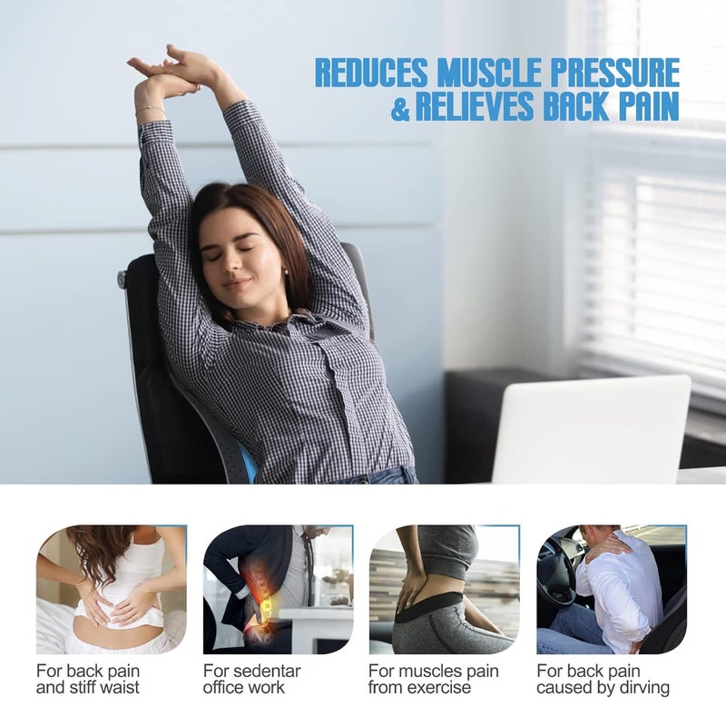 Drumstone (𝗦𝗽𝗲𝗰𝗶𝗮𝗹 𝟱 𝗬𝗲𝗮𝗿𝘀 𝗪𝗮𝗿𝗿𝗮𝗻𝘁𝘆) Adjustable Back & Lumbar Stretcher – 3 Settings for Upper/Lower Back Pain Relief, Spinal Decompression, Herniated Disc & Stress Ease – Use Anywhere! - Image 2