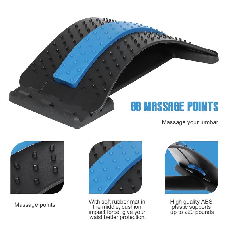 Drumstone (𝗦𝗽𝗲𝗰𝗶𝗮𝗹 𝟱 𝗬𝗲𝗮𝗿𝘀 𝗪𝗮𝗿𝗿𝗮𝗻𝘁𝘆) Adjustable Back & Lumbar Stretcher – 3 Settings for Upper/Lower Back Pain Relief, Spinal Decompression, Herniated Disc & Stress Ease – Use Anywhere! - Image 5