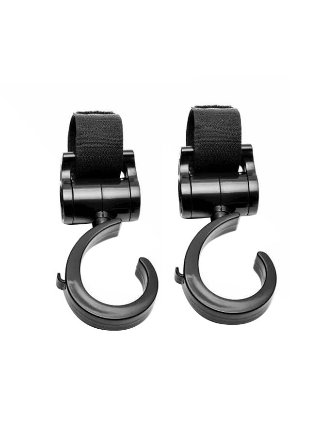 خطاف متعدد الأغراض لعربة الأطفال مكون من قطعتين ل الأشياء مع قبضة قوية ولطيفة - Image 1