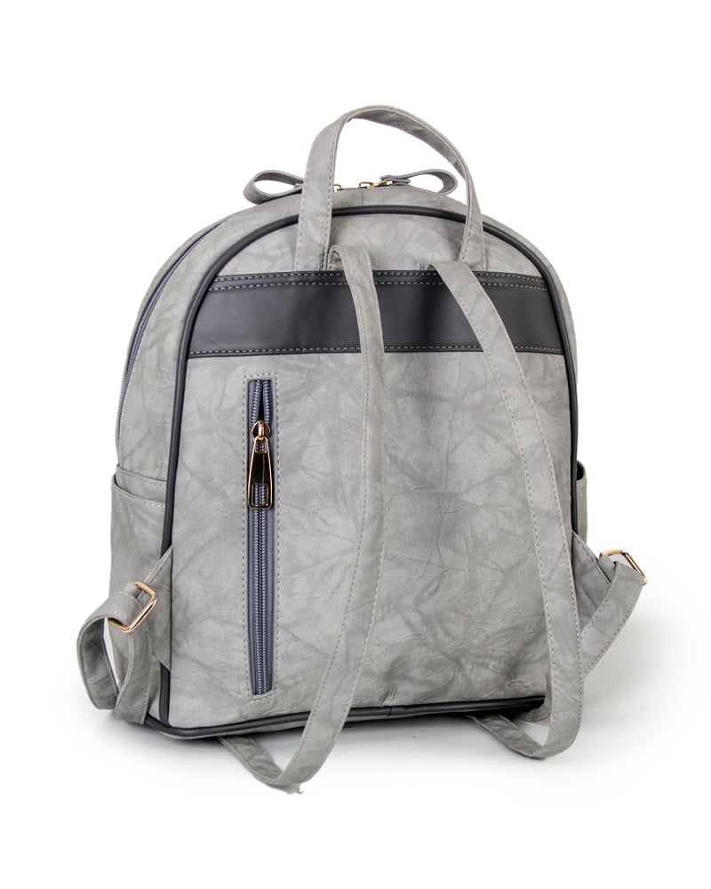 Elegant Women's Faux Leather Backpack – Multi-Pocket Daily Backpack for Girls - Image 2