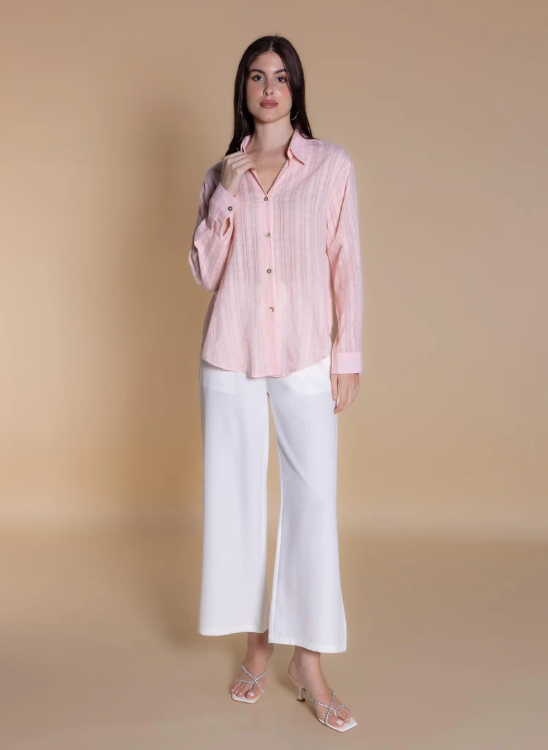 شايبس SEMI-SHEER TEXTURED SHIRT