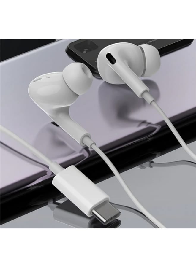Rahnial Wired Earbuds Headphones USB Type-C for iPhone 17 16 15 Pro Max, Samsung S24 S23 S22 Ultra S21 FE, Xiaomi, Huawei – Type C Earphones with Microphone, Volume Control & High Bass Stereo Sound – White - Image 5