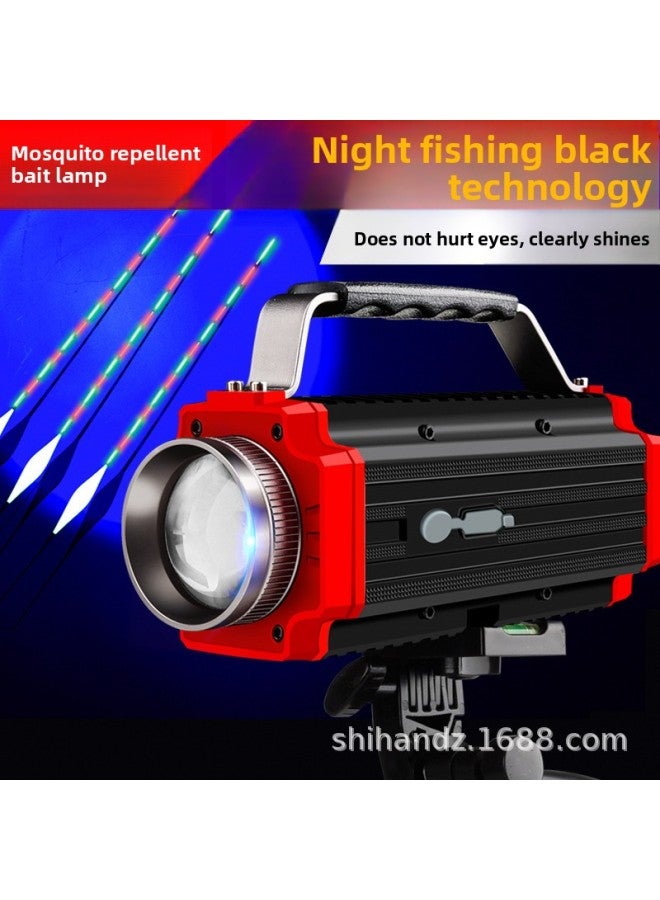 Four Light Source 200 Fishing Lamp Night Fishing Lamp Super Bright Blue Light Night Fishing Flashlight Luminous Table Fishing 