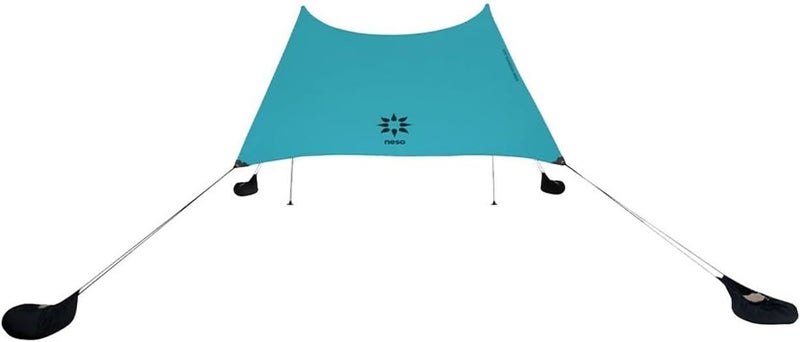 Neso Portable Beach Tent Sun Shelter with Sand Anchor Lightweight Beach Shade Canopy Easy Setup for Family Outings Patented Reinforced Corners UPF 50 Sun Protection 7 x 7ft Teal - Image 2
