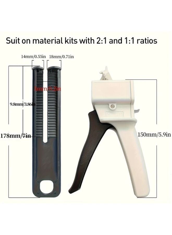 1 69oz 1 1 2 1 Manual Epoxy Mixing Glue Gun Dispenser Kit For Two Component Adhesives - Image 4