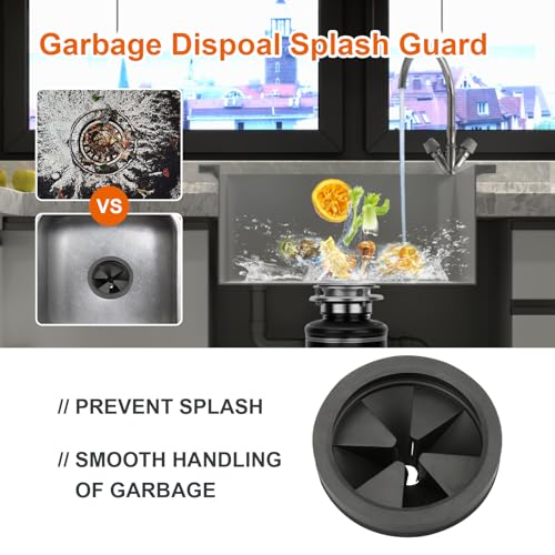 Dincerpen 2 Pcs Garbage Disposal Splash Guard Sink Baffle, 3 1/8" Removable Garbage Disposal Rubber Drain Insert, Replacement Waste Food Garbage Disposal Parts for Waste King Whirlaway and GE Models - Image 3