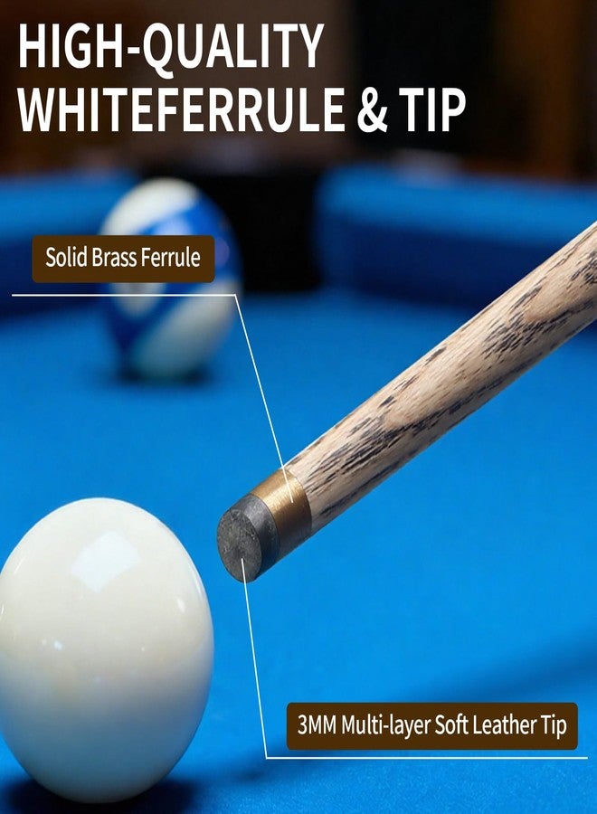 Kmise Short Kids Pool Cue Stick, 42 Inch Hardwood Pool Cue Set of 6, Black 13OZ Pool Sticks with 10 MM Brass Tips, Table Billiard Cue Stick for Home, Billiard Room - Image 5