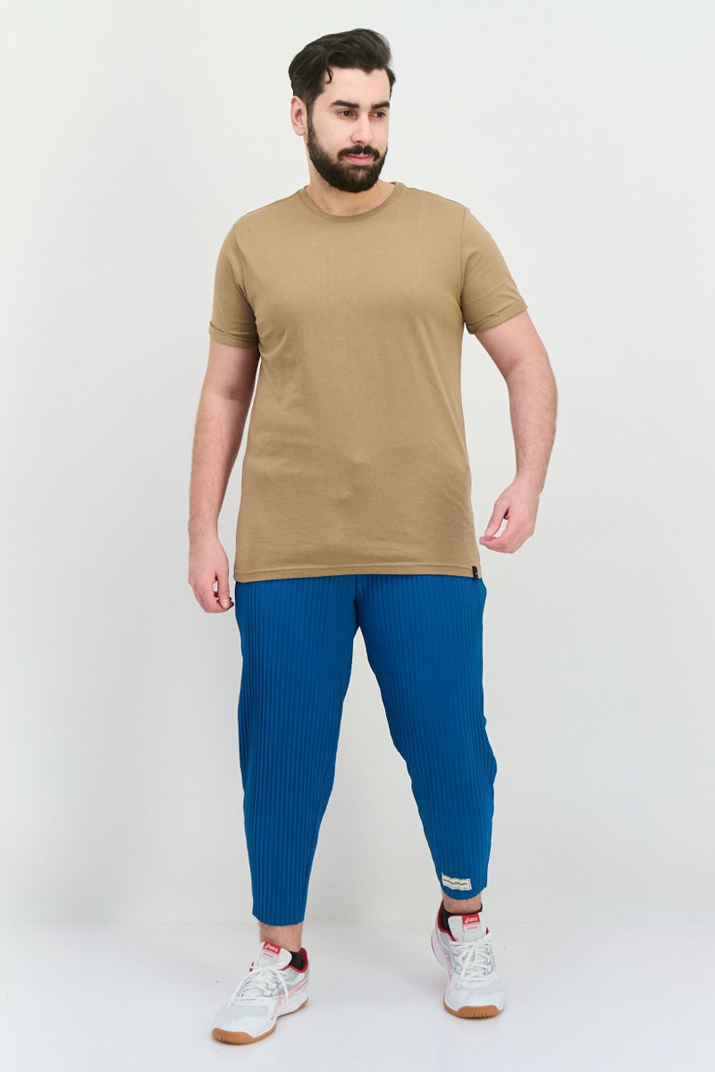 The Giving Movement Men Regular Fit Embroidered Tapered Pants, Teal Blue - Image 4