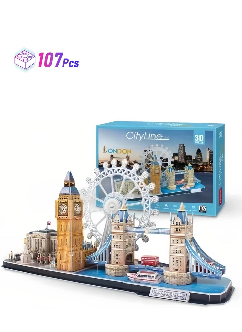 General Three-dimensional building 3D model toy splicing house beautiful city landscape of London, UK  - Image 1