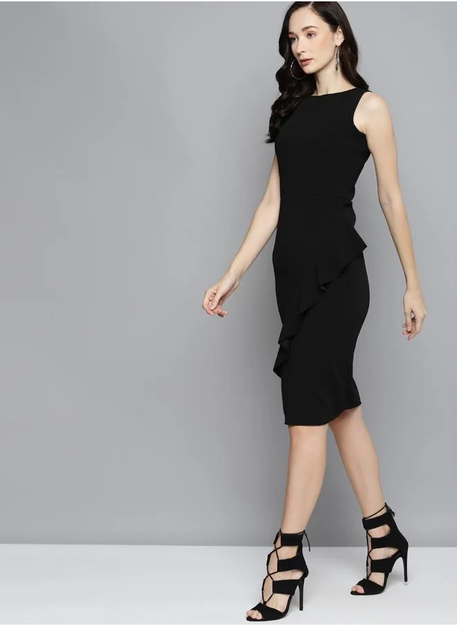 ساسافراس Frill Detail Sleeveless Bodycon Midi Dress