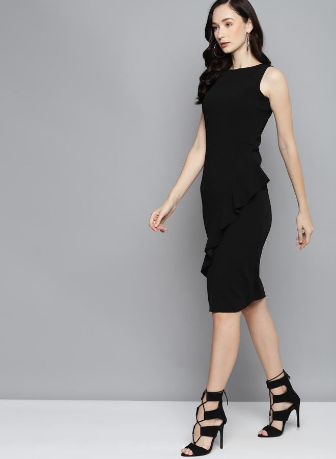 SASSAFRAS Ruffled Sleeveless Sheath Dress  - Image 2