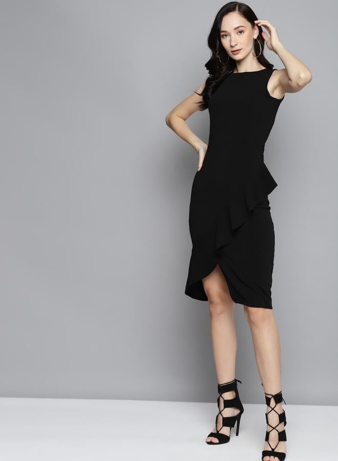 SASSAFRAS Ruffled Sleeveless Sheath Dress  - Image 1
