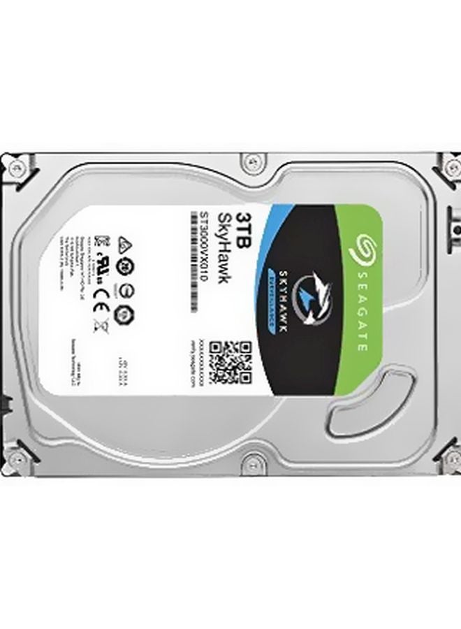SkyHawk, Surveillance Internal Hard Drive HDD – 3.5 Inch SATA 6 Gb/s 64 MB Cache for DVR NVR Security Camera System, and Three-year Rescue Services (ST3000VX009) 3 TB