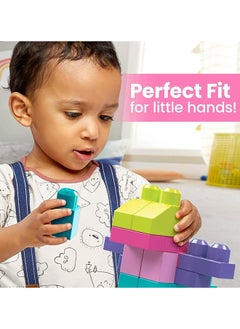 Mega Bloks Mega Bloks 1st Builders Big Bldg Bag 80 pcs Pink  - Image 3