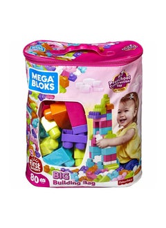 Mega Bloks Mega Bloks 1st Builders Big Bldg Bag 80 pcs Pink  - Image 1
