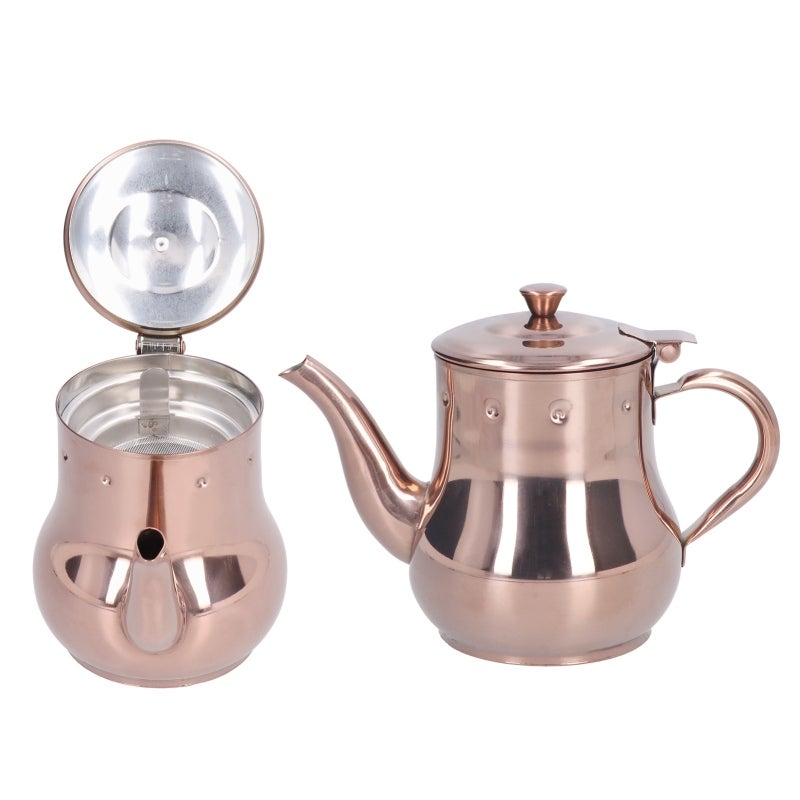 Stainless Steel Teapot: Food Grade 304 Stainless Steel, Integrated Dust-proof Cover, One-click Opening - Multifunctional Kettle With Anti-scalding Handle, Anti-skid Bottom for Home Cafes Bars Restaura - Image 3