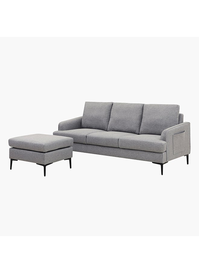 Home Box Prime Reversible Corner Sofa with 2 Cushions 81 x 84 x 184 cm 