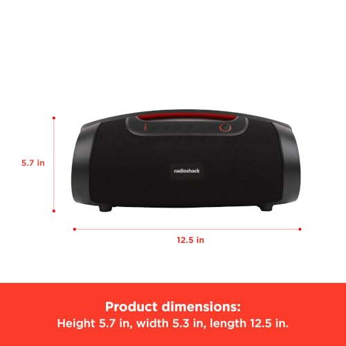 RadioShack IPX5 Waterproof Bluetooth Speaker with RGB Light, Black, 40W - Image 5