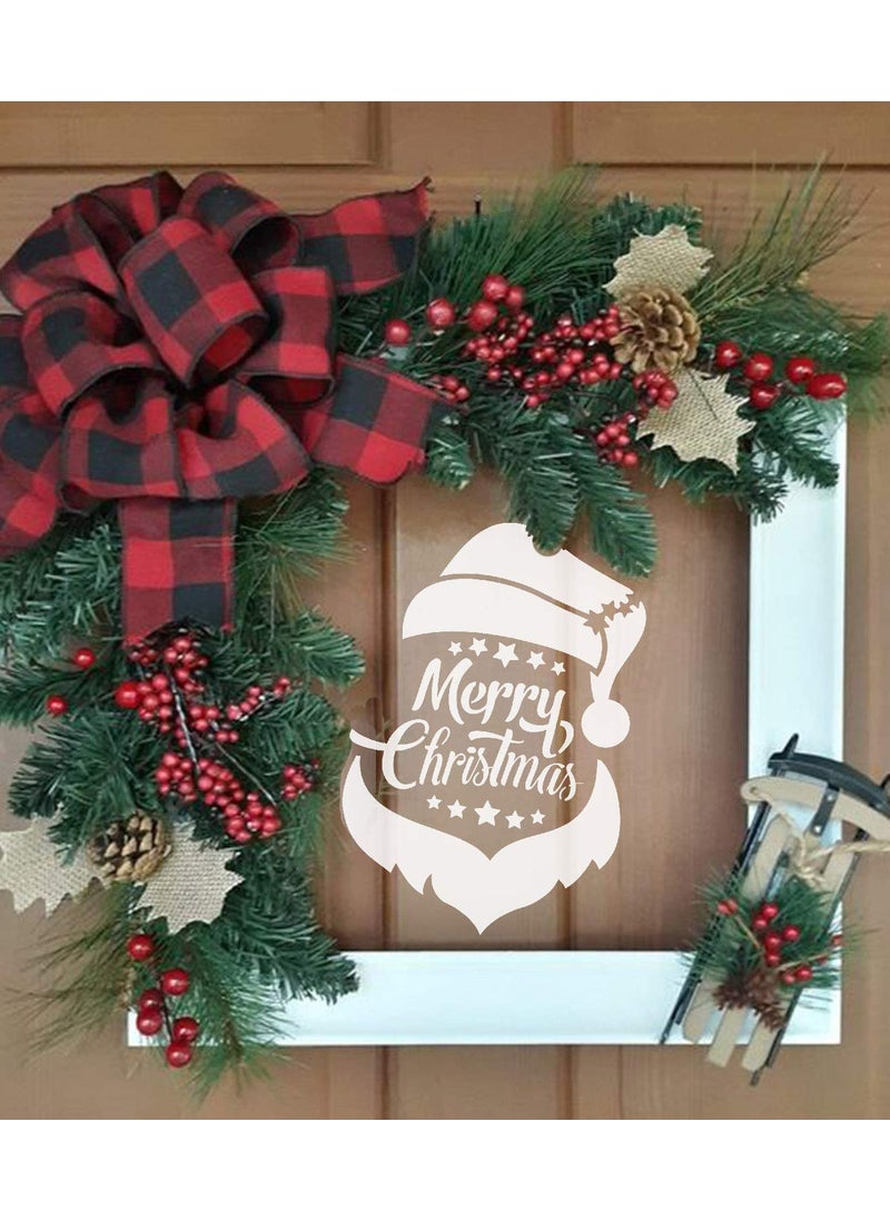 CrafTreat CrafTreat Christmas Stencils Combo - Santa Christmas & Christmas Tree Wish (2Pcs) - Size: 6X6 Inches - Christmas Tree Stencils - Word Stencils for Christmas - Merry Christmas Stencils  - Image 2