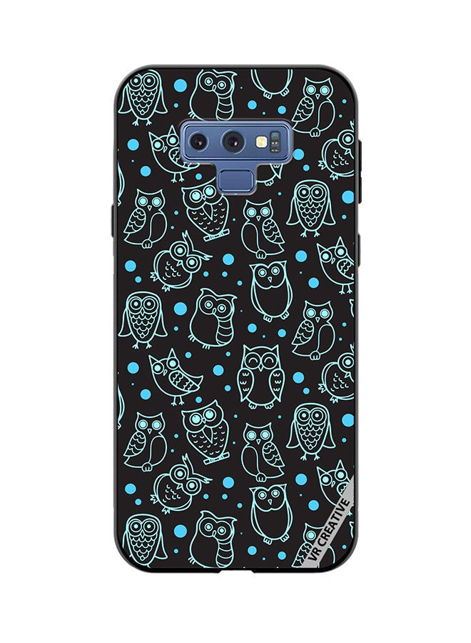 VR CREATIVE Protective Case Cover For Samsung Galaxy Note 9 Night Owl Stroke Design Multicolour - Image 1