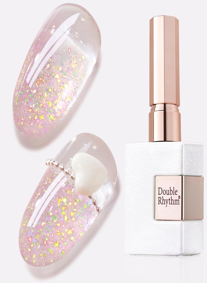Double Rhythm 0.5Oz Glitter Gel Polish Shimmer Reflective Color for Nail Art Salon DIY Soak Off 15ml Nail Lamp Gel Polish at Home (Pink-B1161) - Image 1