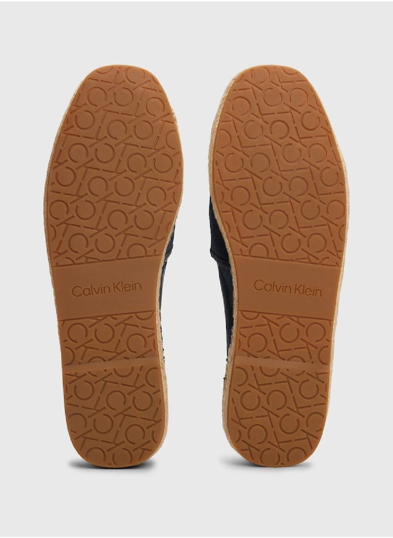 CALVIN KLEIN - Men's Canvas Espadrilles -  recycled blend cotton canvas upper , Blue - Image 1