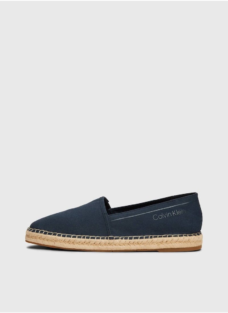 CALVIN KLEIN - Men's Canvas Espadrilles -  recycled blend cotton canvas upper , Blue - Image 1