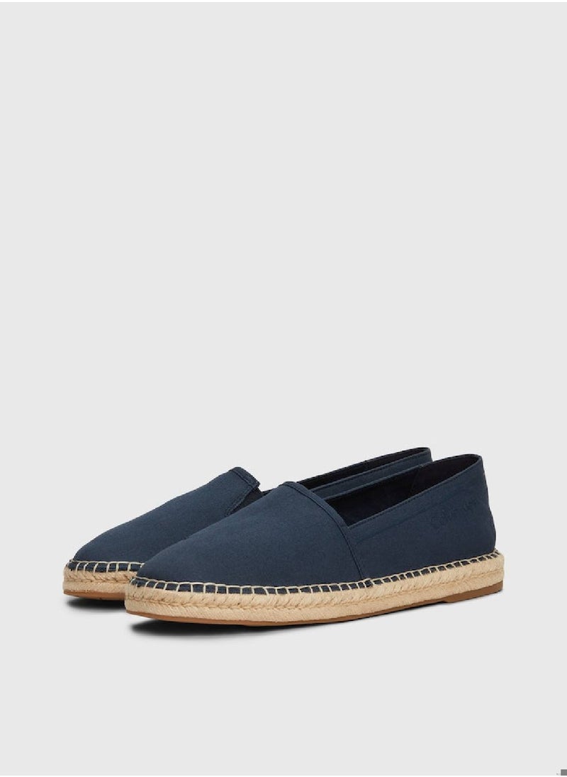 CALVIN KLEIN - Men's Canvas Espadrilles -  recycled blend cotton canvas upper , Blue - Image 1