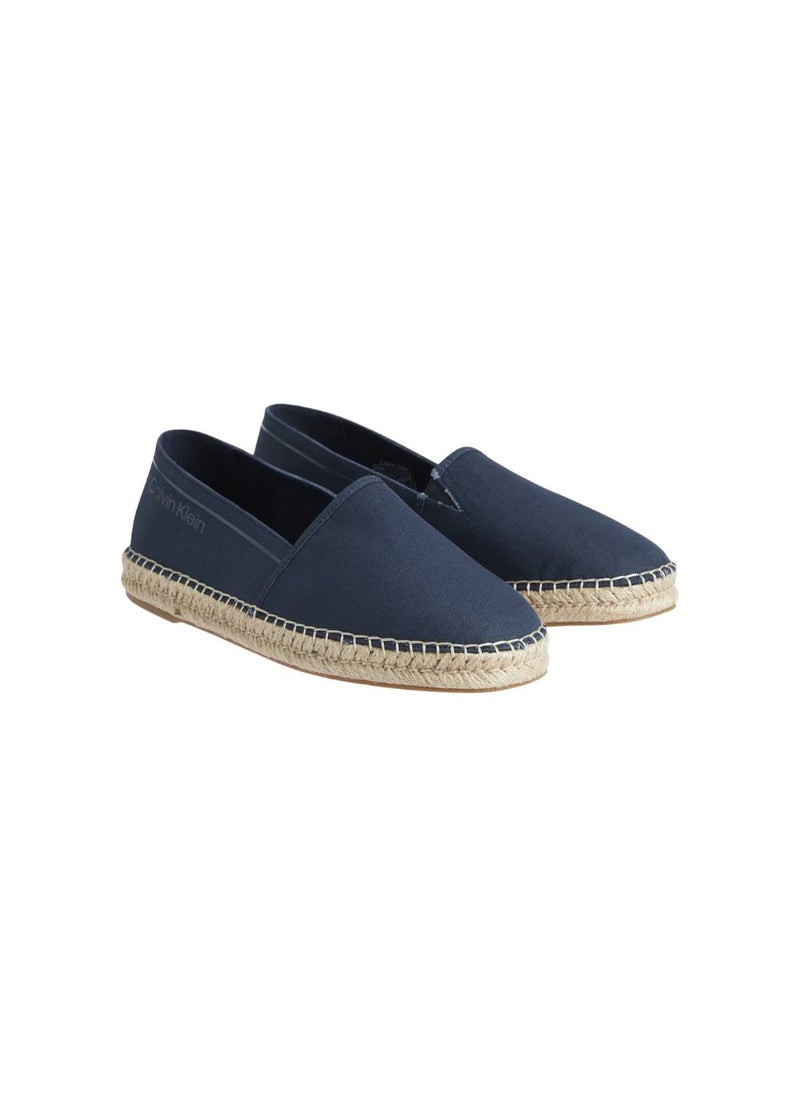 CALVIN KLEIN - Men's Canvas Espadrilles -  recycled blend cotton canvas upper , Blue - Image 1